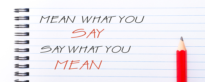 Mean What You Say Say What You Mean
