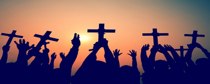 Hands Holding Cross Christianity Religion Faith Concept